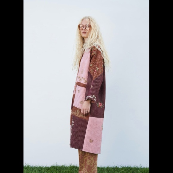 💥 4/25 HOST PICK 🥳🎉 NEW Zara Embroidered Patchwork Kimono - Picture 4 of 9